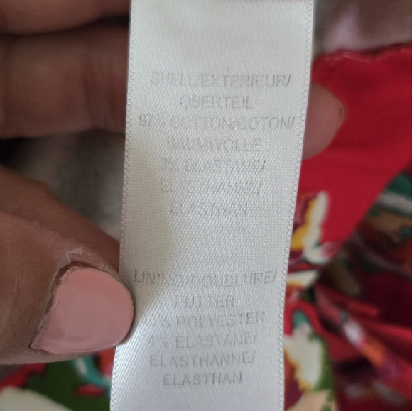 Adrianna Papell Red Floral Dress Size 6 - Picture 7 of 8